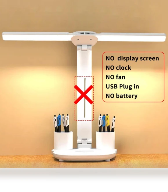 Rechargeable Foldable Touch LED Desk Lamp with Dual Heads — Desk & Table Lighting, Lighting Life Hub