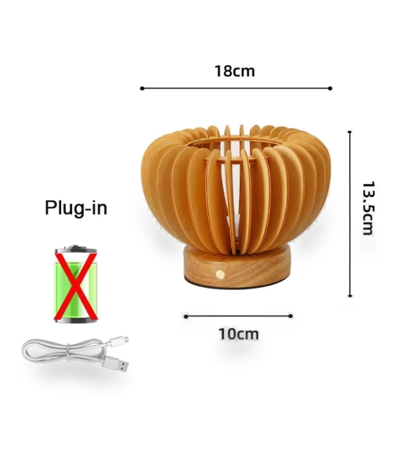 Retro LED Pumpkin Table Lamp — Creative Lighting Solutions, Binchi Lighting Appliances