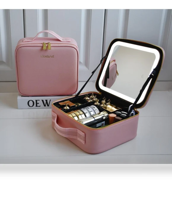 Smart LED Makeup Case with Mirror — Cosmetic Cases, Makeup Kits
