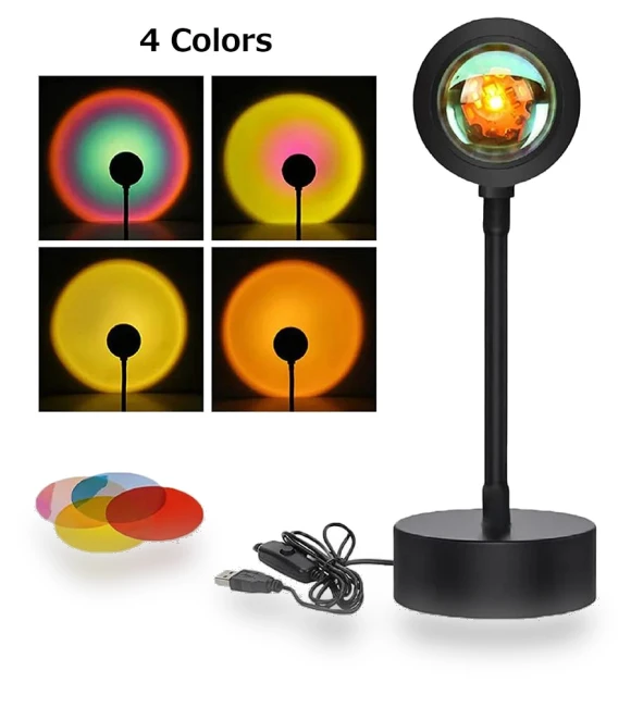 Smart Projector Night Lights Sunset RGB Atmosphere Night Lamp — Outdoor Light Projectors, Binchi Lighting Appliances