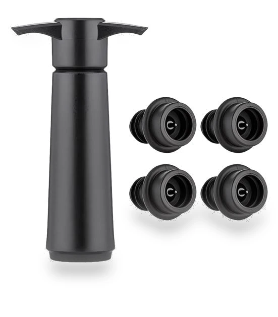 Vacuum Wine Saver with 4 Stoppers — Wine Accessories, House & Kitchen