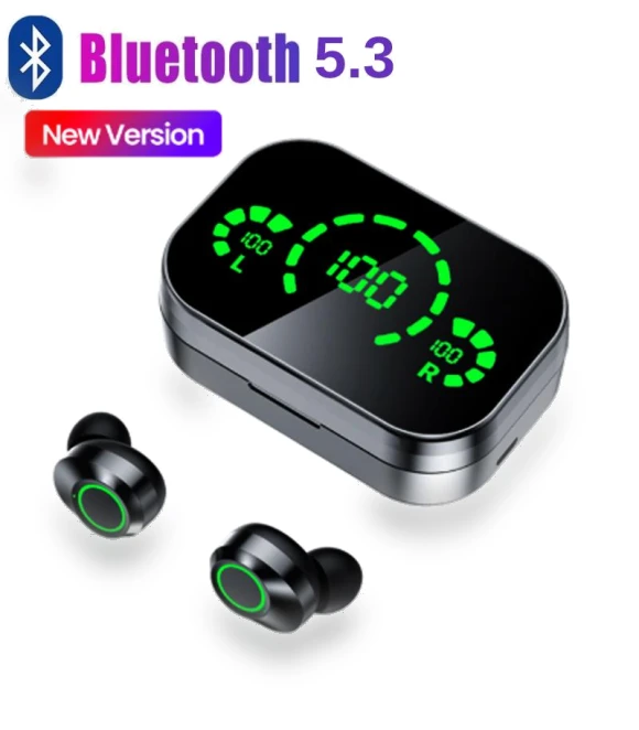 Wireless Earbuds with LED Display — In-Ear Headphones, Popular star