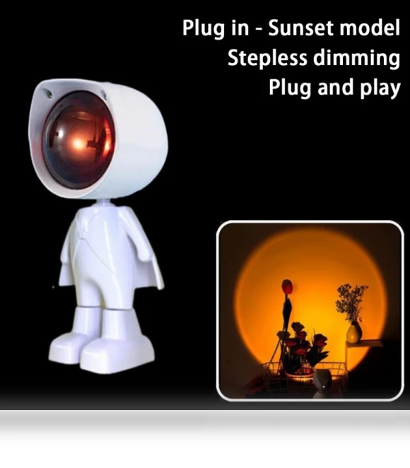 Astronaut Robot Lamp Projector Sunset Light — Night Lights, cucu04
