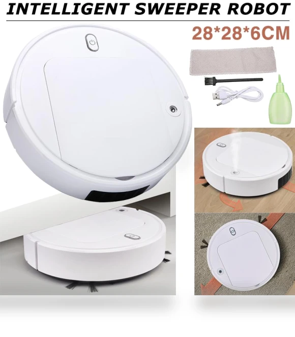 Automatic USB Rechargeable Smart Robot Vacuum Mop Sweeper — Smart Cleaning Robots, YuHeng