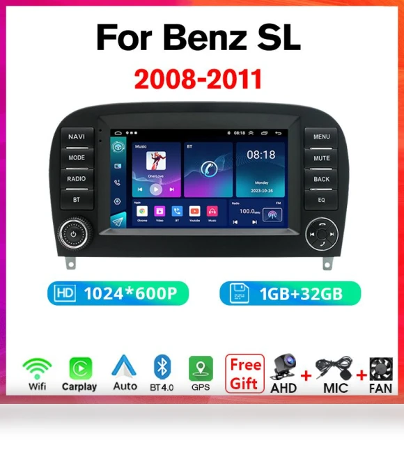 Car Radio with Carplay Android Auto — Stereo Receivers, NAVIGUIDE Car Life