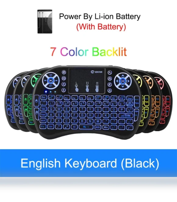 Mini Wireless Keyboard with RGB Backlight — Keyboards, OFFICE-MALL