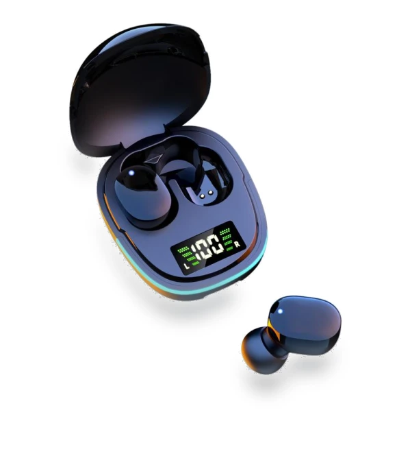 Wireless Earbuds with LED Display — In-Ear Headphones, Home Whispers