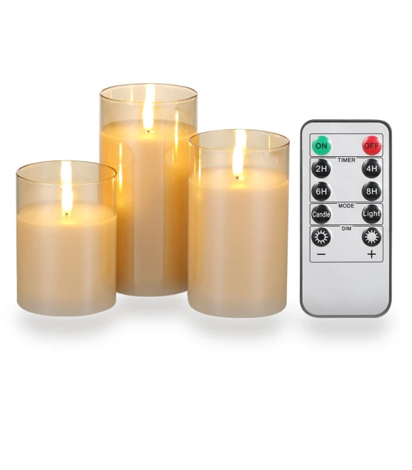 Flicker Flameless Candles Set with Controller — Flameless, TOMTOP JMS