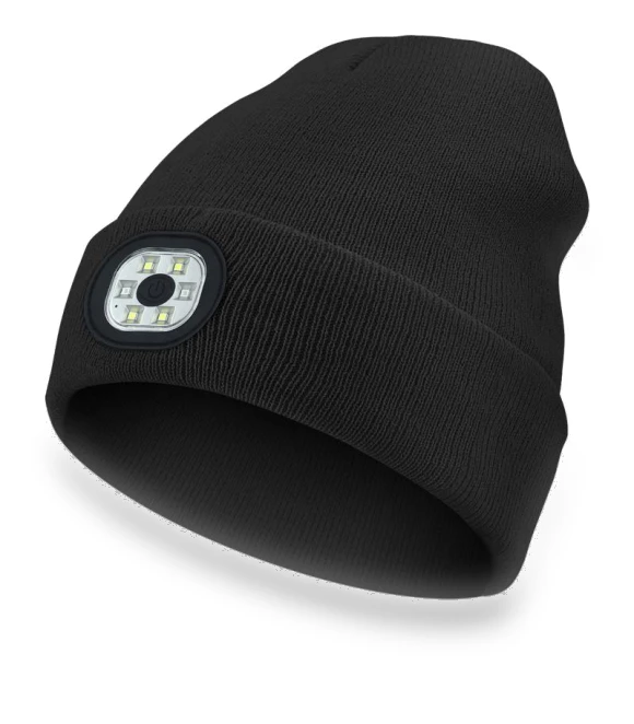 Rechargeable Knitted Beanie with LED Lighting — Beanies, Smart Mouse