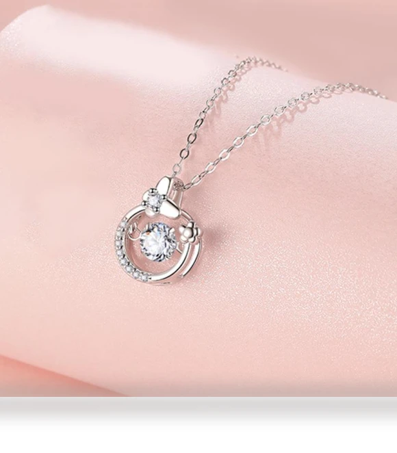 Silver Effect Butterfly Necklace Smart Heart Light — Men's Necklaces, Lucky Star Jewelry