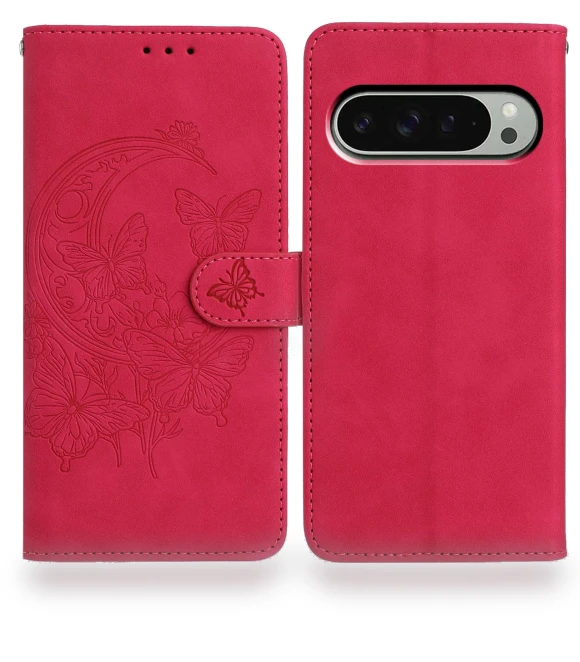 Butterfly Flower Imprinted PU Leather Wallet Stand Phone Cover — Phone Accessories, Smartwatch 2025
