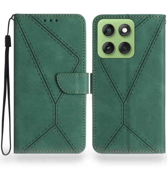 Case Skin Touch Lines Imprinted PU Leather Flip Phone Cover — Basic Cases, Smartwatch 2025