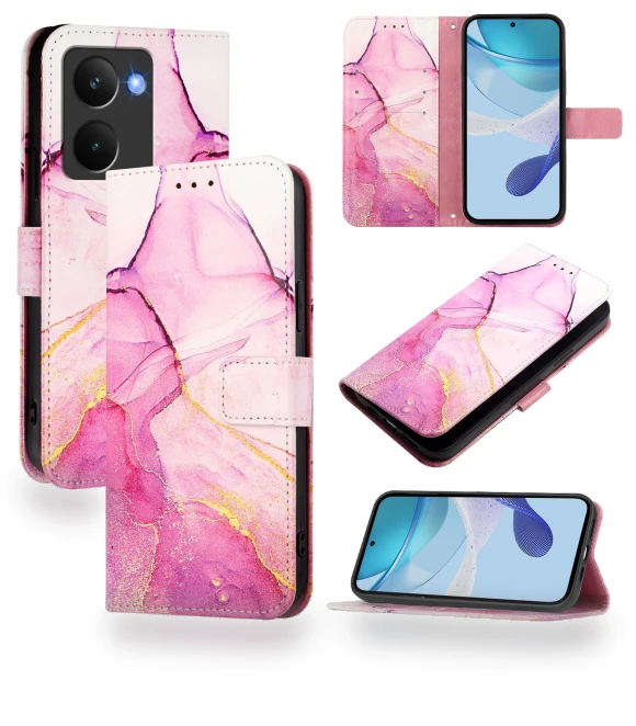 Case with Strap Marble Pattern Leather Phone Cover Card Holder — Basic Cases, Smartwatch 2025