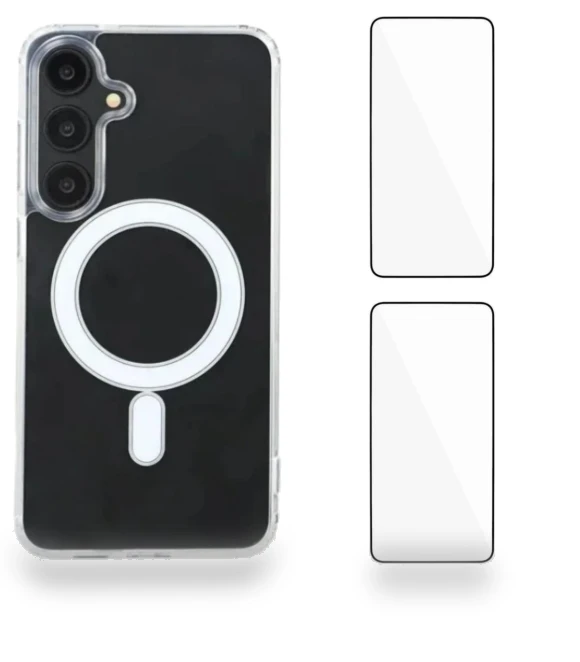 Clear Case with 2Pcs Screen Films — Phone Accessories, Smartwatch 2025