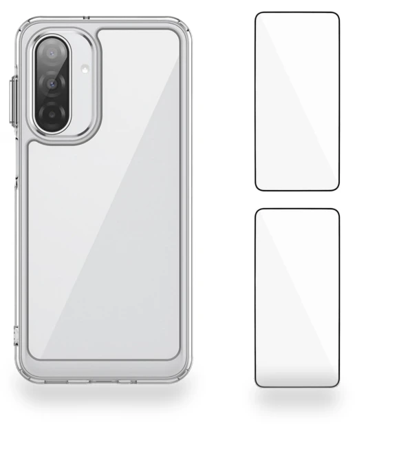 Clear Phone Case with Tempered Glass — Phone Accessories, WANLONFENG