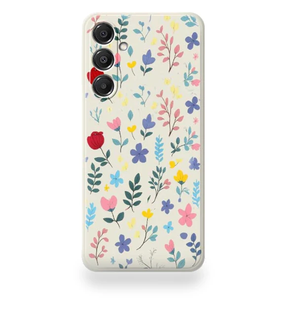 Colorful Flower Branches Pattern Printing Straight Edge TPU Phone Back Cover — Back Covers, Smartwatch 2025