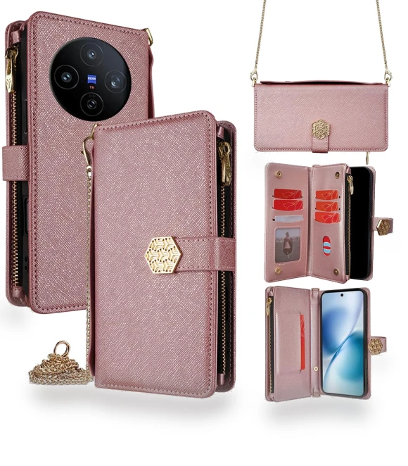 Cross Texture PU Leather+TPU Wallet Phone Cover with Strap — Basic Cases, Smartwatch 2025