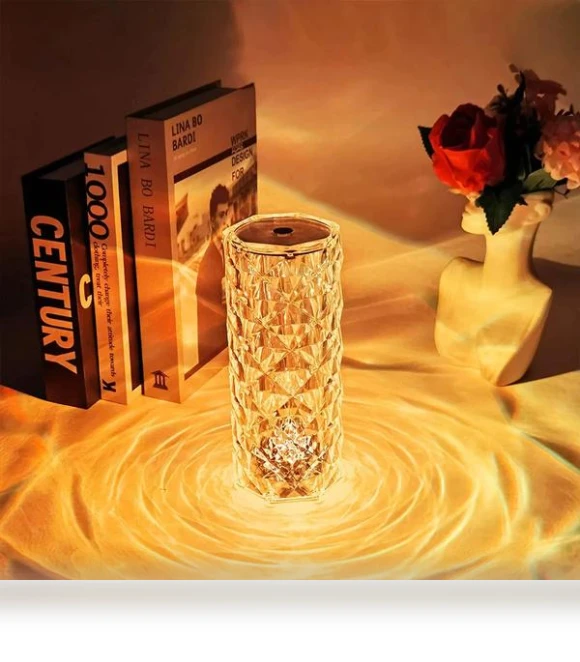 Crystal Table Lamp — Desk & Table Lighting, Flower Love