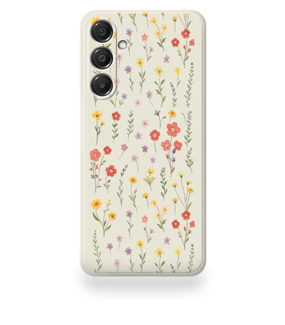 Flowers and Grass Pattern Printing Straight Edge TPU Phone Back Cover — Back Covers, Smartwatch 2025