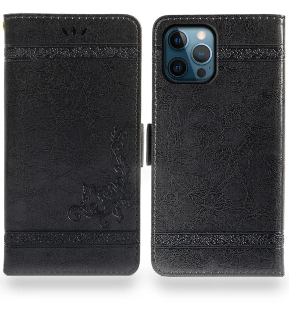 Leather Case Flower Imprint Wallet Phone Cover with Side Buckle — Bumpers, Smartwatch 2025