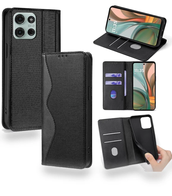 Leather Case Wallet Stand Phone Cover with RFID Blocking — Flip Cases, Smartwatch 2025