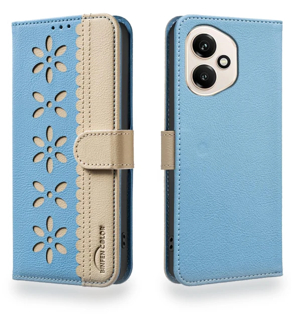Leather Phone Case with Floral Pattern — Flip Cases, Smartwatch 2025