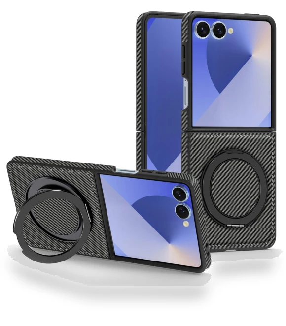 Magnetic Case Carbon Fiber Texture PU+TPU Kickstand Phone Cover — Bumpers, Smartwatch 2025