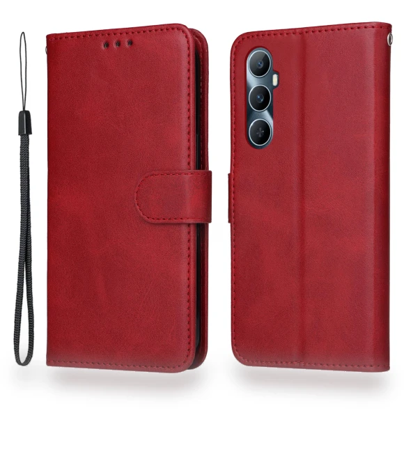 Magnetic Clasp PU Leather Wallet Phone Stand Cover — Flip Cases, Smartwatch 2025
