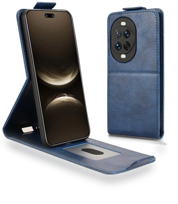 Magnetic Clasp Vertical Flip Leather Phone Cover with Card Holder — Flip Cases, Smartwatch 2025