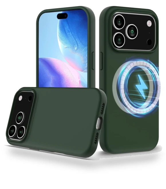 MagSafe-Compatible Shockproof Liquid Silicone Case — Phone Accessories, Smartwatch 2025