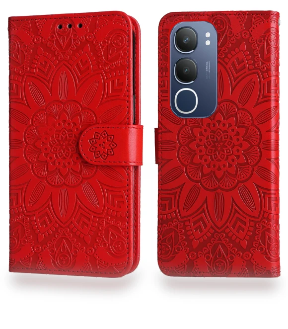 Sunflower Imprint Leather Wallet Phone Cover — Flip Cases, Smartwatch 2025