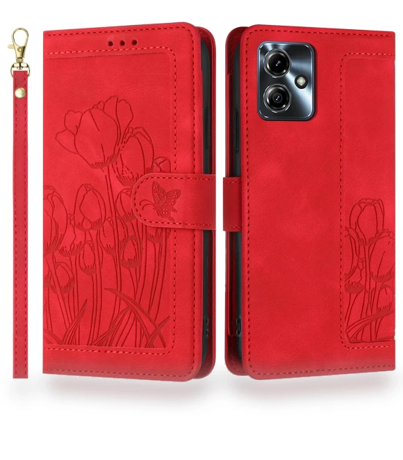 Tulip Leather Case with 5 Card Slots Wallet — Flip Cases, Smartwatch 2025