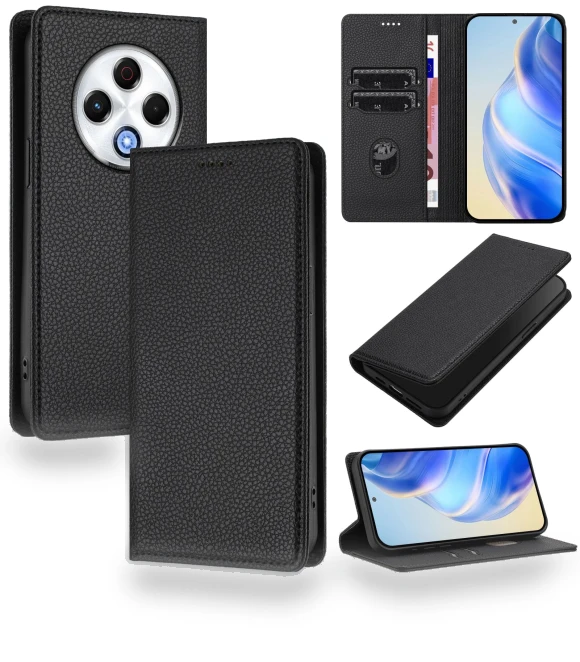 Wallet Case RFID Blocking Litchi Texture Leather Mobile Cover — Phone Accessories, Smartwatch 2025