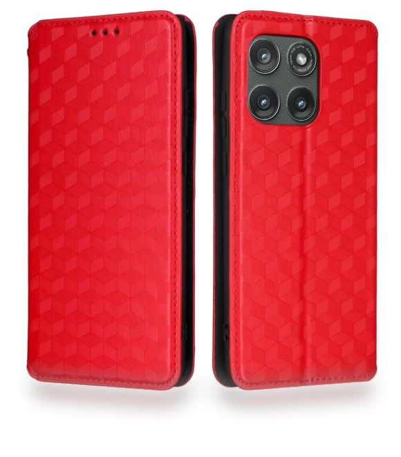 Wallet Rhombus Imprinted Leather Phone Cover — Flip Cases, Smartwatch 2025