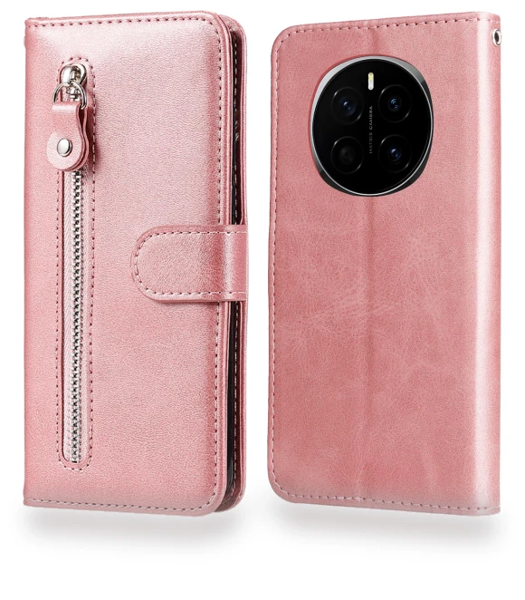 Zipper Wallet Calf Texture PU Leather Phone Cover — Flip Cases, Smartwatch 2025