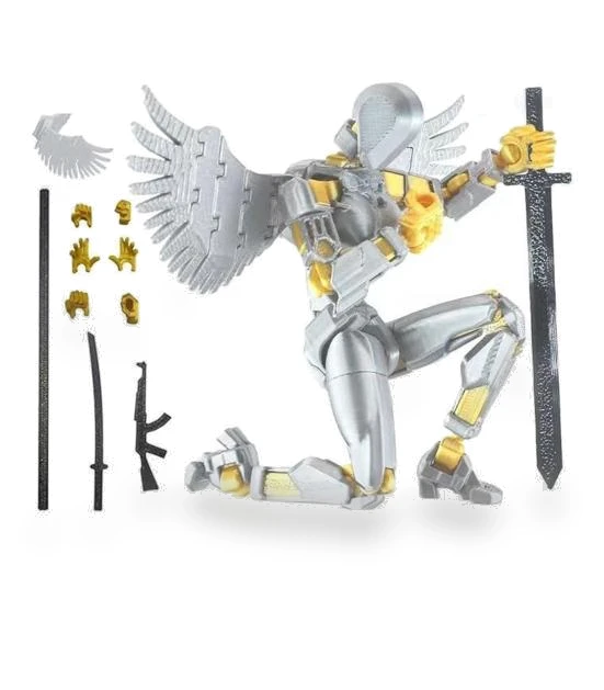 3D Printed Robot Figure with Accessories — Dolls & Figures, ophiuchus
