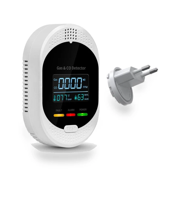 4-In-1 Gas CO Alarm Detector With Temperature Humidity LCD Display — Gas & CO Detectors, yieryi