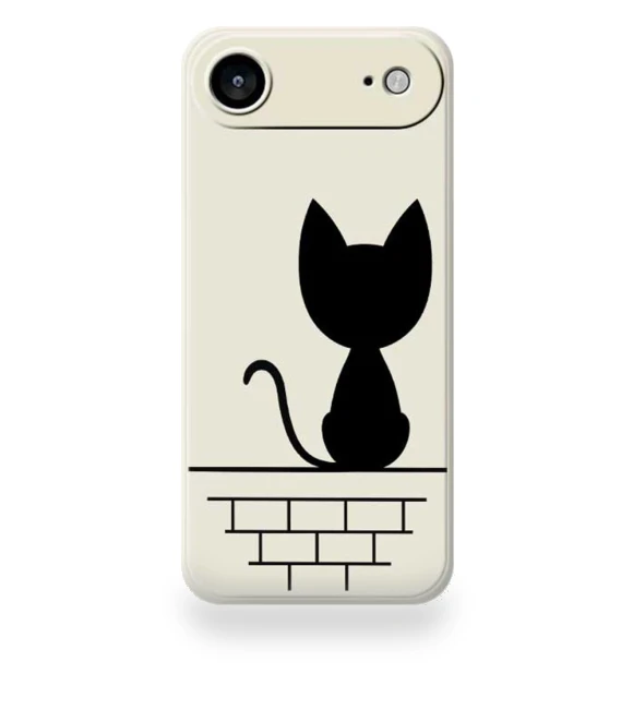 Air Case Black Cat on the Wall Pattern Printing Straight Edge TPU Phone Back Cover — Back Covers, Smartwatch 2025