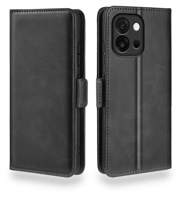 Calf Texture Leather Wallet Phone Cover — Basic Cases, Smartwatch 2025