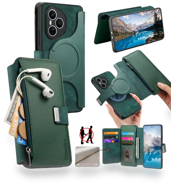 Detachable Magnetic Leather Flip Phone Cover — Flip Cases, CASENEO