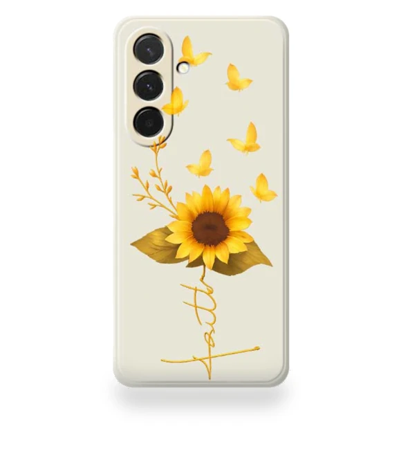Golden Butterfly Sunflower Pattern Printing Straight Edge TPU Phone Back Cover — Bumpers, Smartwatch 2025