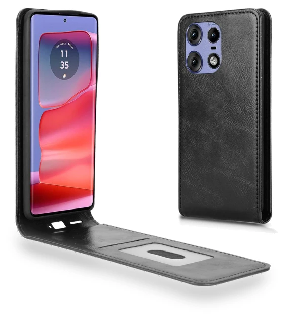Leather Magnetic Vertical Flip Phone Cover with Card Slot — Flip Cases, Smartwatch 2025