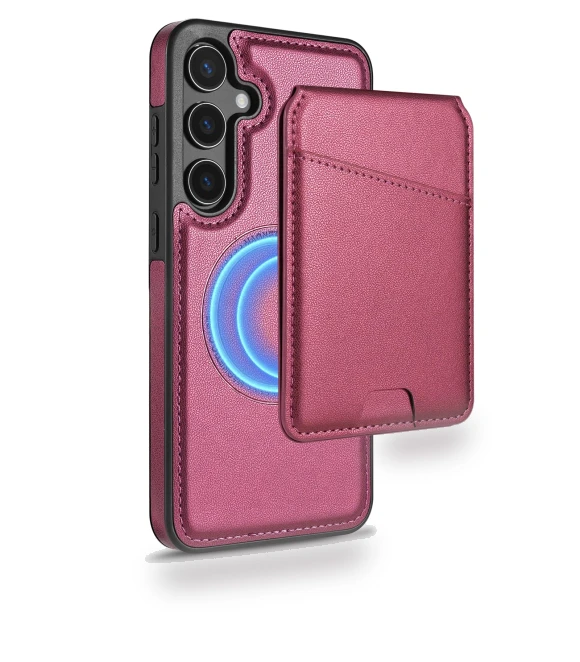Leather Phone Back Cover with Detachable Card Holder and Kickstand — Flip Cases, Smartwatch 2025