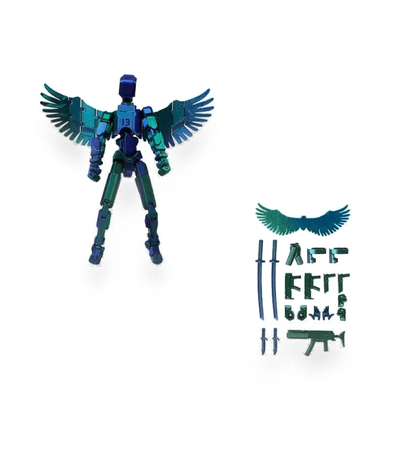 Multi-jointed Transformable Robot with Wings — Interactive Figures & Robots, Jimeim