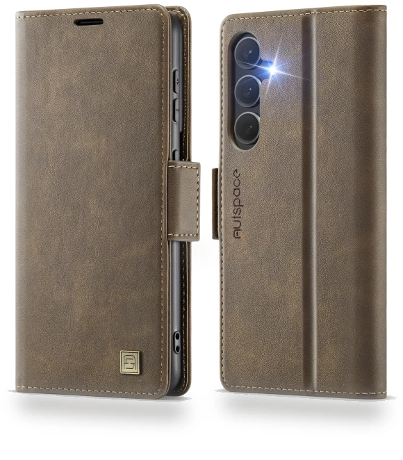 RFID Blocking Retro Leather Cell Phone Wallet Cover — Smartwatch Protectors, Smartwatch 2025