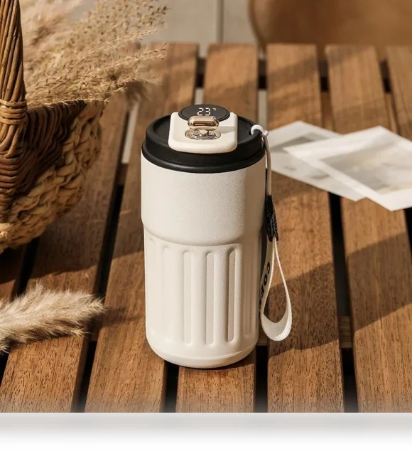 Smart Temperature Display Stainless Steel Vacuum Coffee Mug — Beverage Warmers, Home Furnishing Department Mall