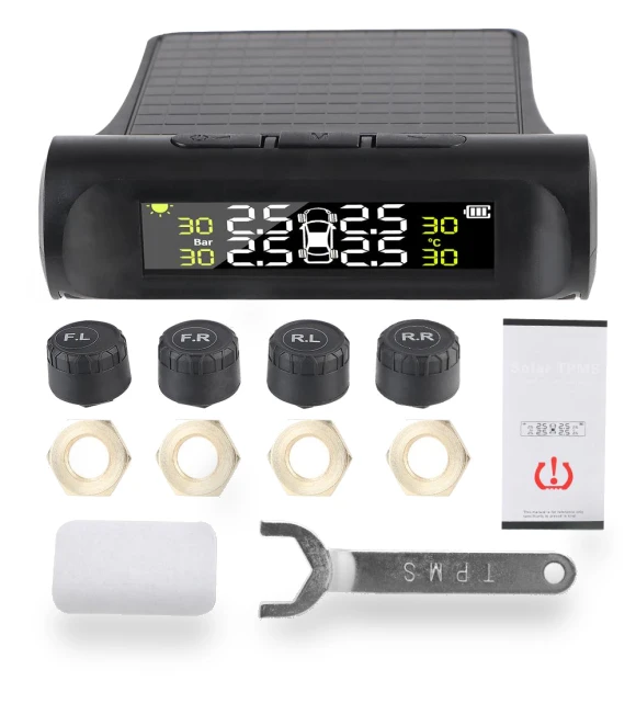 Tyre Pressure Monitoring System with 4 External Sensors — TPMS Sensor Replacements, Home Furnishing Department Mall