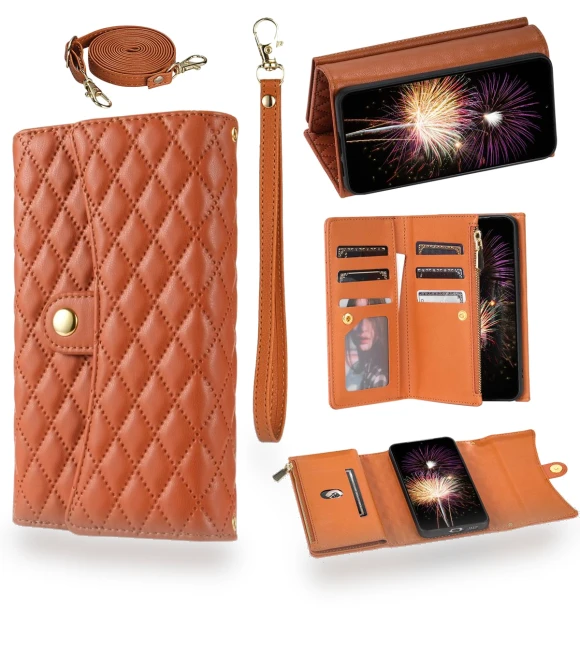 Wallet Case PU Leather Stand Phone Cover with Shoulder Strap — Smartwatch Protectors, Smartwatch 2025