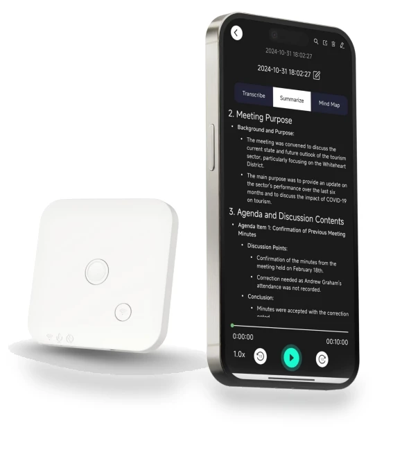 AI Voice Recorder with App for Speech-to-Text — Voice Recognition & Productivity Software, HAYAO