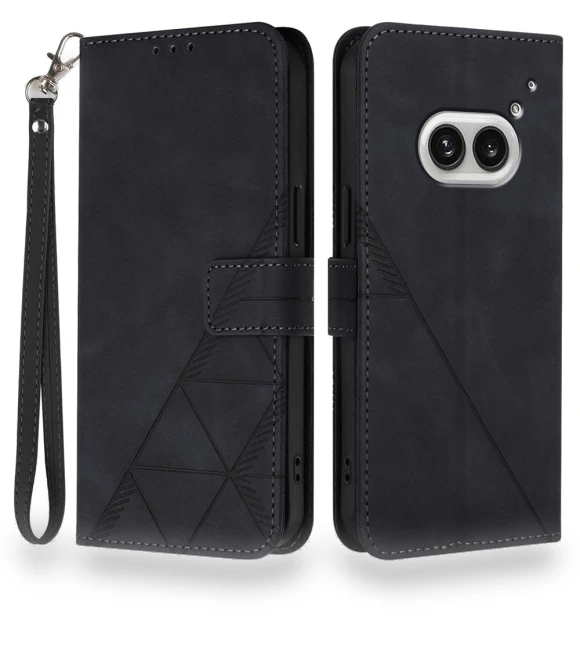 Leather Case with Hand Strap Wallet Stand — Phone Accessories, Smartwatch 2025